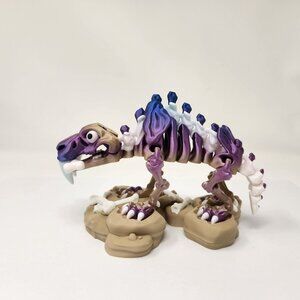 Saber Tooth Tiger Dinosaur Skeleton w/Base 3D Printed Articulated Figure (g)